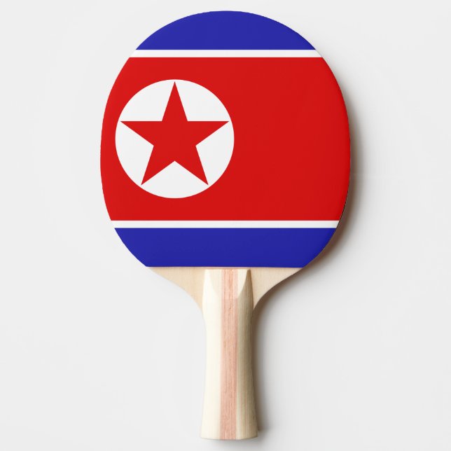 Pala De Ping Pong Bandera de Corea del Norte (Anverso)