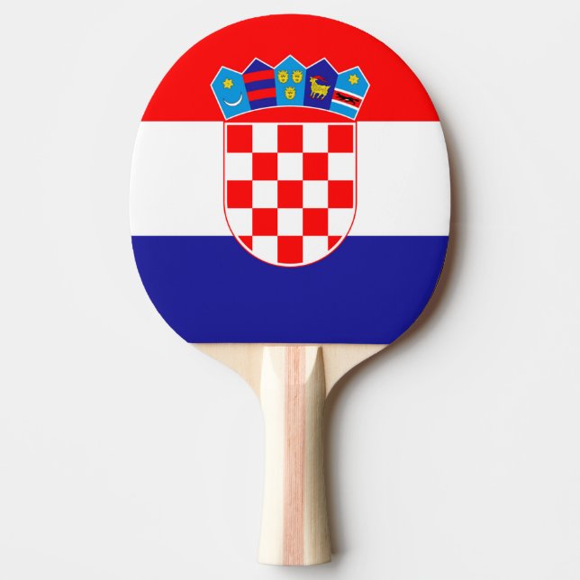 Pala De Ping Pong Bandera de Croacia (Anverso)