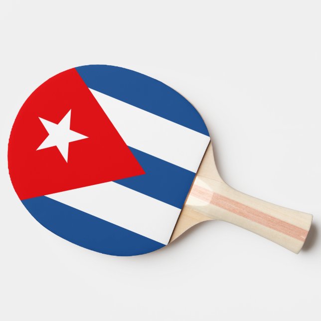Pala De Ping Pong Bandera de Cuba (Lateral)