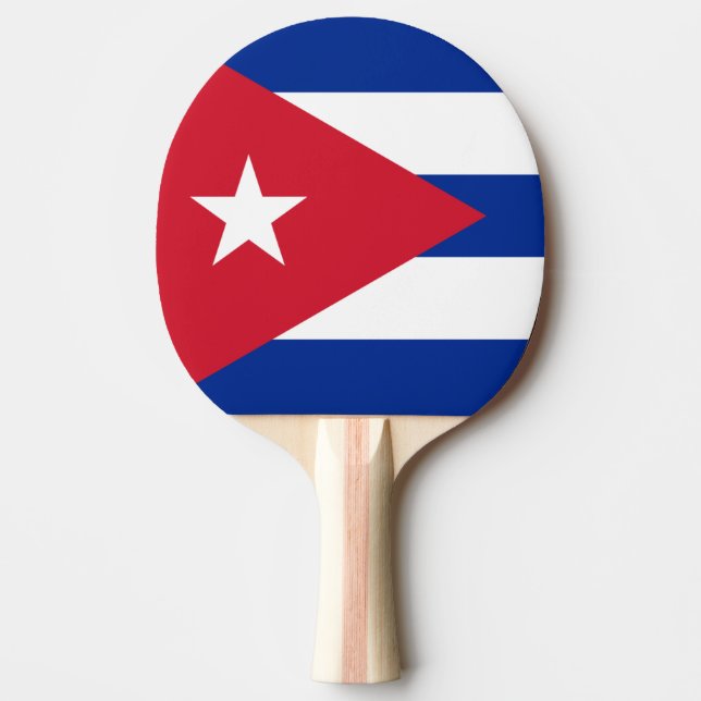 Pala De Ping Pong Bandera de Cuba (Anverso)