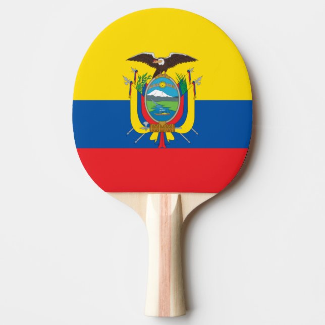 Pala De Ping Pong Bandera de Ecuador Ping Pong Paddle (Anverso)