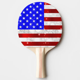 Pala De Ping Pong bandera de EE. UU.