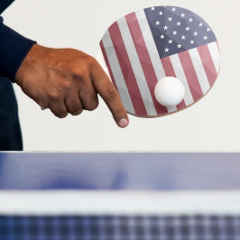 Pala De Ping Pong Bandera de EE. UU. Rojo Blanco Azul América Malla