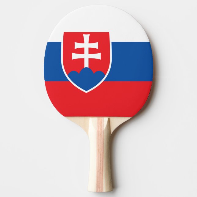 Pala De Ping Pong Bandera de Eslovaquia (Anverso)