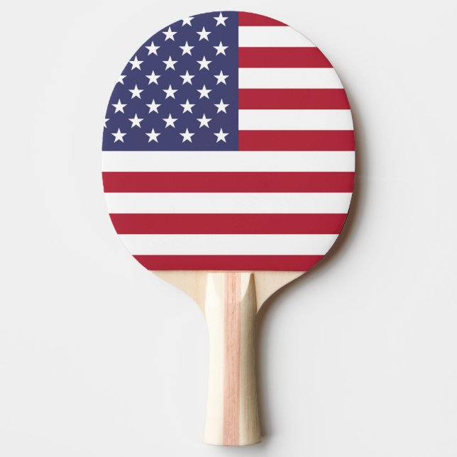 Pala De Ping Pong Bandera de Estados Unidos (Anverso)