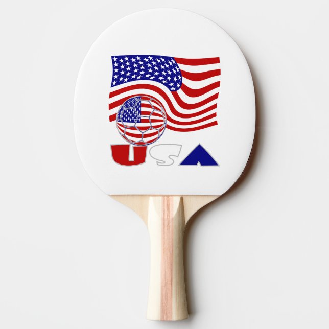 Pala De Ping Pong Bandera de Estados Unidos (Reverso)