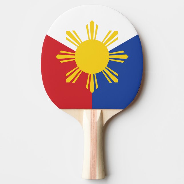 Pala De Ping Pong Bandera de Filipinas (Anverso)