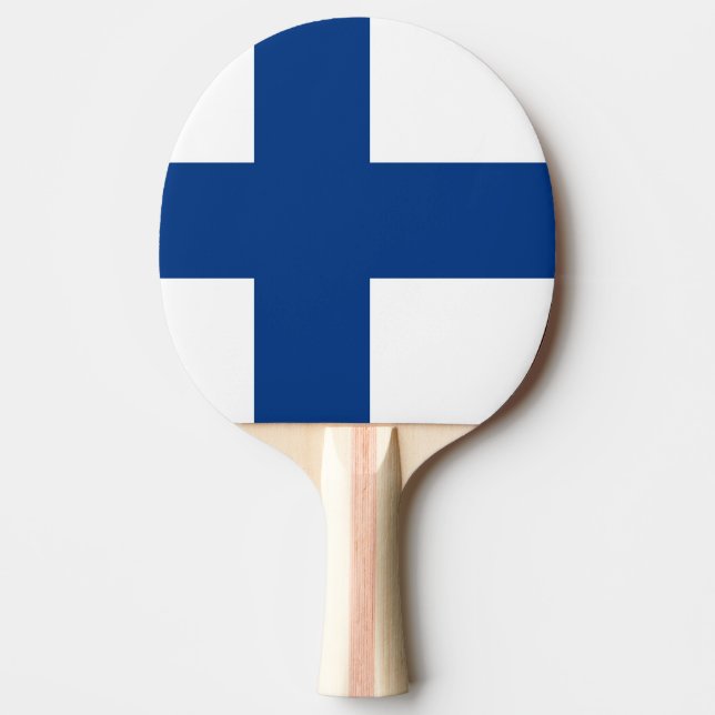 Pala De Ping Pong Bandera de Finlandia (Anverso)