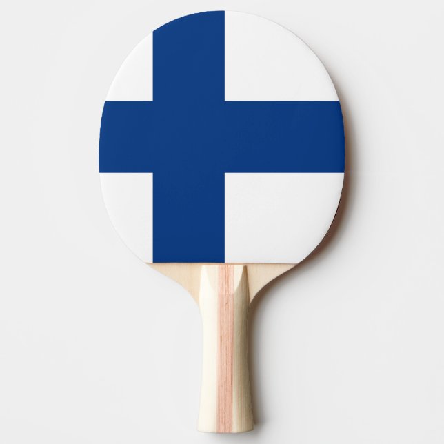 Pala De Ping Pong Bandera de Finlandia (Anverso)