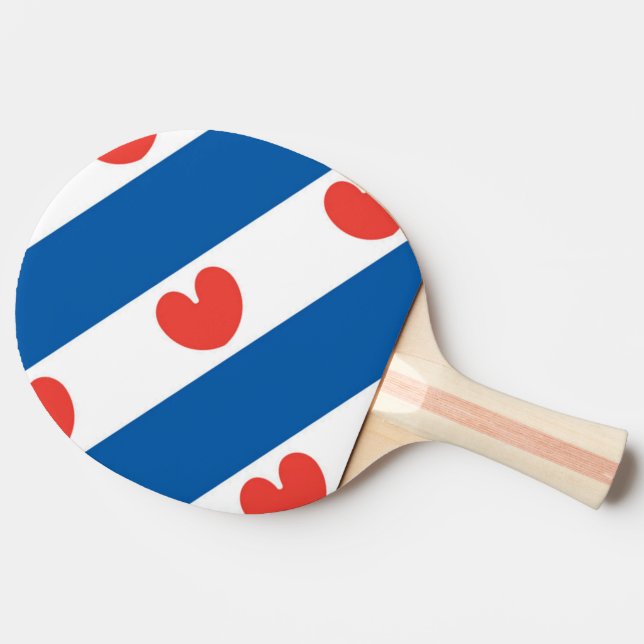Pala De Ping Pong Bandera de Frisia (Lateral)