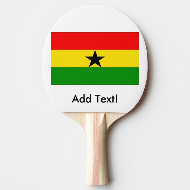Pala De Ping Pong Bandera de Ghana (Anverso)