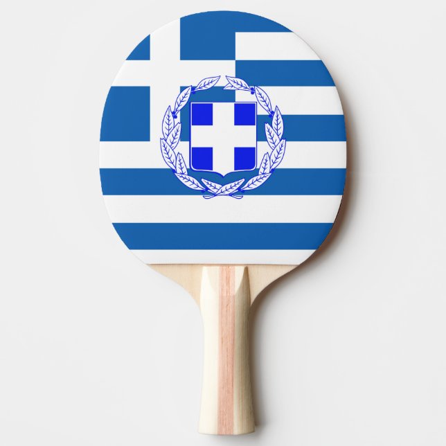 Pala De Ping Pong Bandera de Grecia (Anverso)