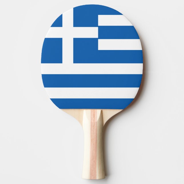Pala De Ping Pong Bandera de Grecia (Anverso)