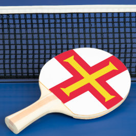 Pala De Ping Pong Bandera de Guernsey