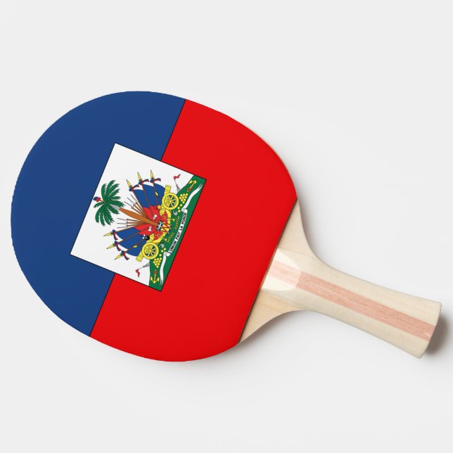 Pala De Ping Pong Bandera de Haití (Lateral)