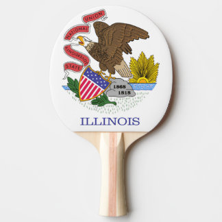 Pala De Ping Pong Bandera de Illinois