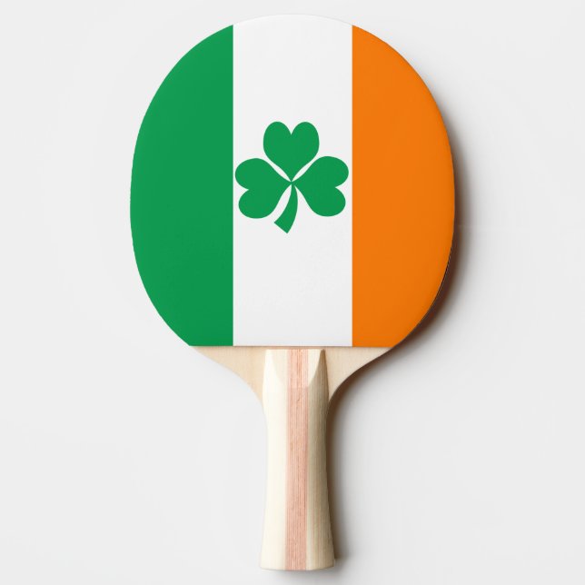 Pala De Ping Pong Bandera de Irlanda Shamrock (Reverso)