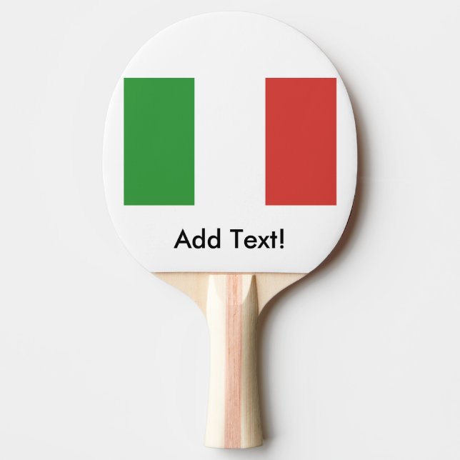 Pala De Ping Pong Bandera de Italia (Anverso)