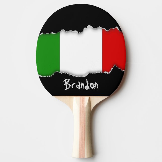 Pala De Ping Pong Bandera de Italia (Anverso)