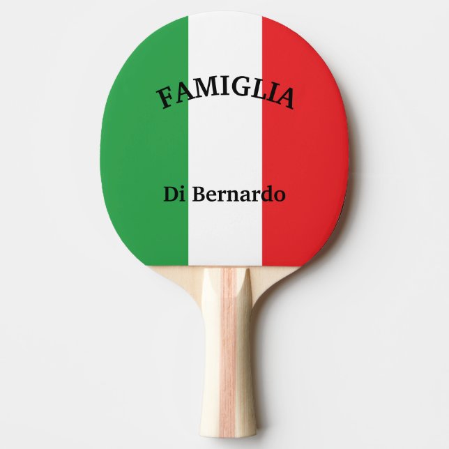 Pala De Ping Pong Bandera de Italia (Anverso)