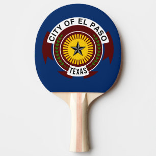 Pala De Ping Pong Bandera de la ciudad de El Paso, Texas Ping Pong P