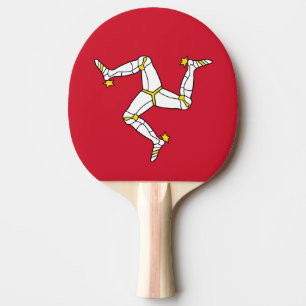 Pala De Ping Pong Bandera de la Isla de Man Ping Pong Paddle