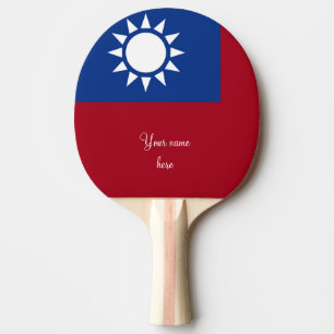Pala De Ping Pong Bandera de la República de China en Taiwán
