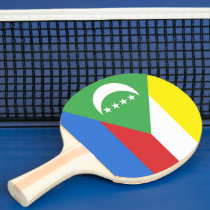Pala De Ping Pong Bandera de las Comoras