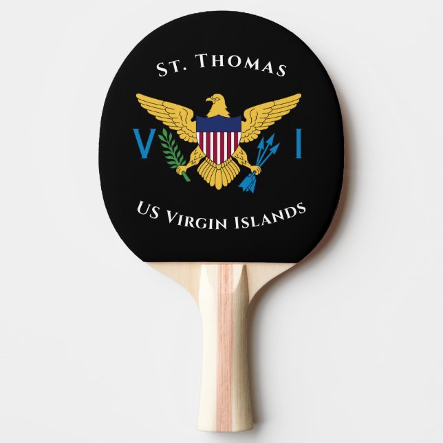 Pala De Ping Pong Bandera de las Islas Vírgenes de los Estados Unido (Anverso)