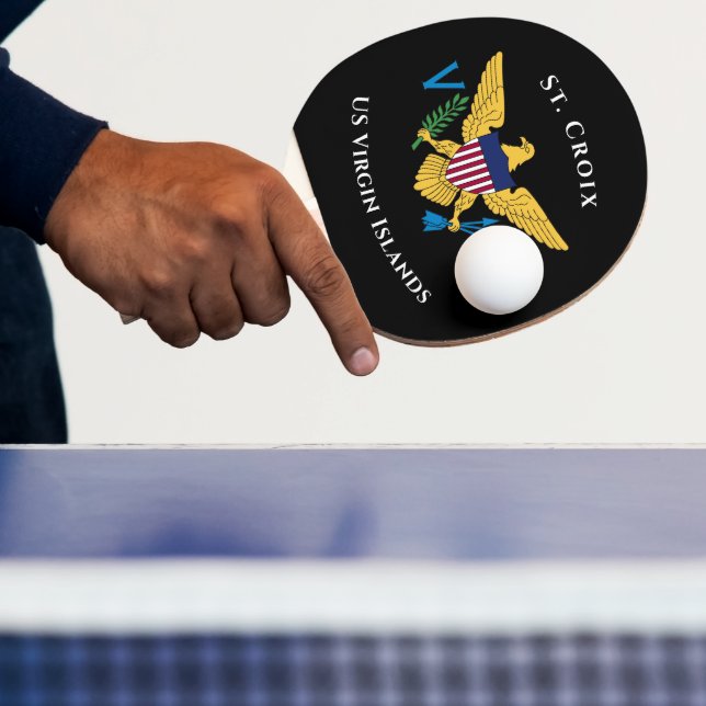 Pala De Ping Pong Bandera de las Islas Vírgenes de los Estados Unido (in situ)