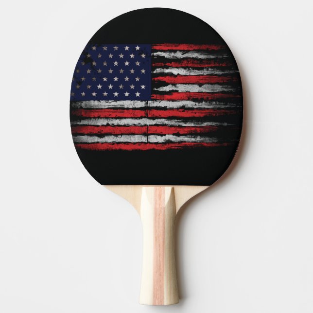 Pala De Ping Pong Bandera de los Estados Unidos (Anverso)
