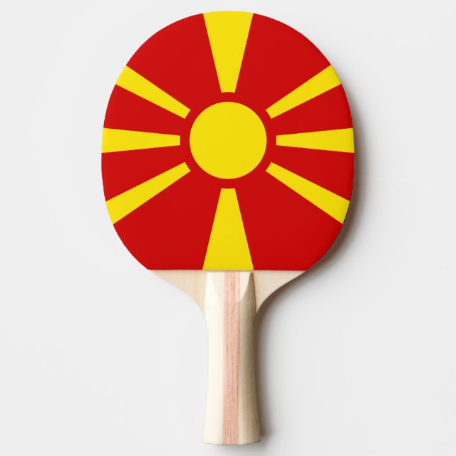 Pala De Ping Pong Bandera de Macedonia Ping Pong Paddle (Anverso)