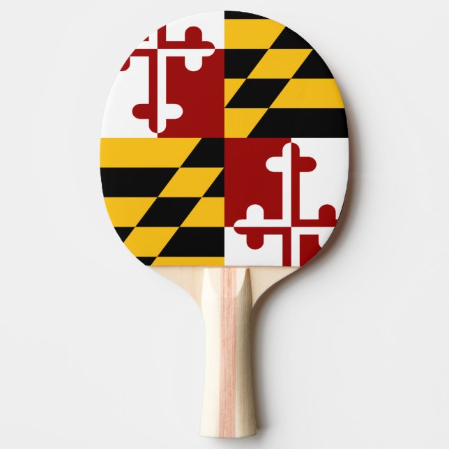 Pala De Ping Pong Bandera de Maryland (Anverso)