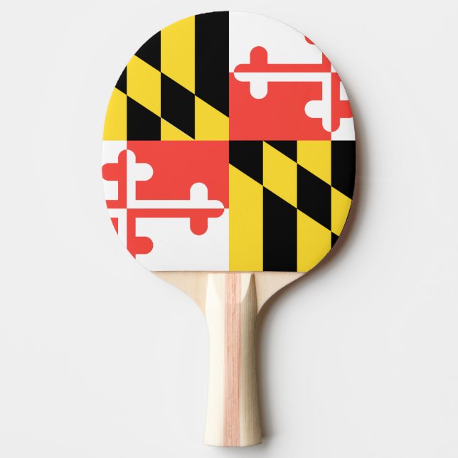 PALA DE PING PONG BANDERA DE MARYLAND (Anverso)
