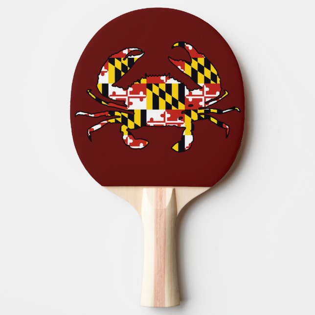 Pala De Ping Pong Bandera de Maryland cangrejo ping pong (Anverso)