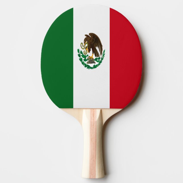 Pala De Ping Pong Bandera de México Patriótico (Reverso)