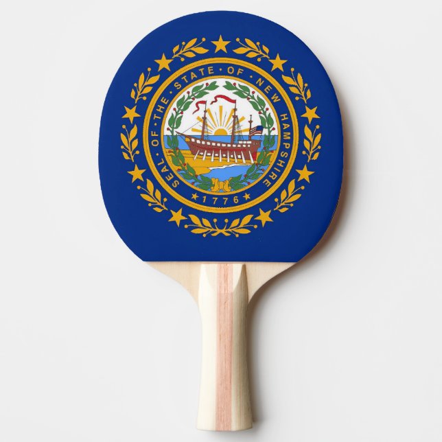 Pala De Ping Pong Bandera de Nuevo Hampshire (Anverso)