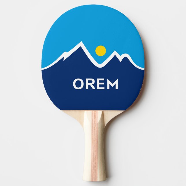 Pala De Ping Pong Bandera de Orem, Utah (Anverso)