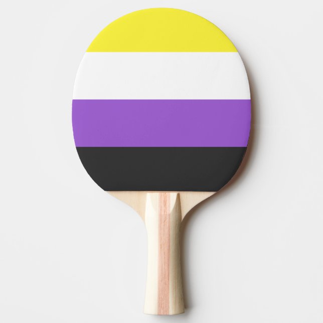 Pala De Ping Pong Bandera de Orgullo no binaria (Anverso)