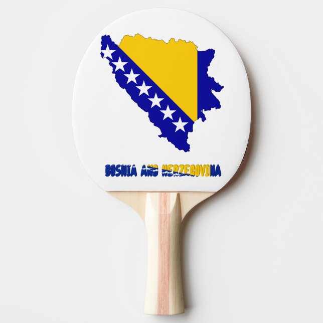 Pala De Ping Pong Bandera de país bosnio (Anverso)