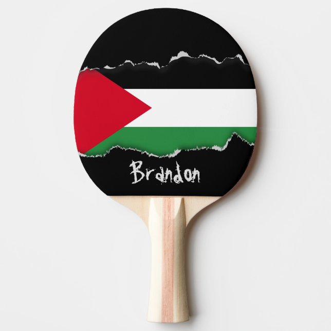 Pala De Ping Pong Bandera de Palestina (Anverso)