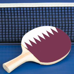 Pala De Ping Pong Bandera de Qatar
