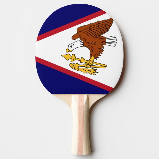 Pala De Ping Pong Bandera de Samoa Americana (Reverso)