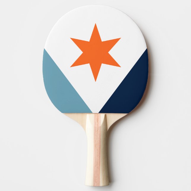 Pala De Ping Pong Bandera de Siracusa, Nueva York (Anverso)