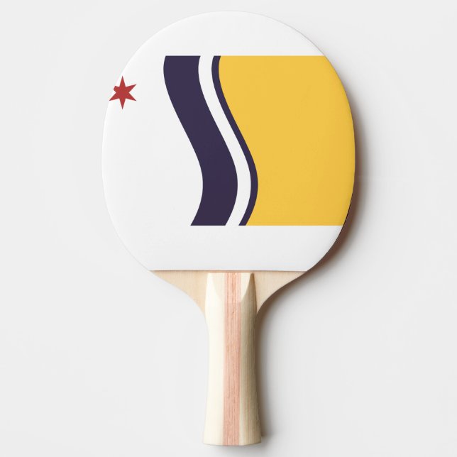 Pala De Ping Pong Bandera de South Bend, Indiana (Anverso)