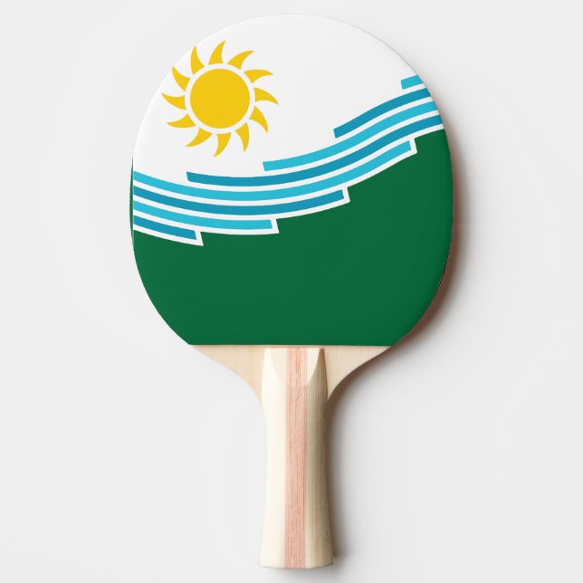 Pala De Ping Pong Bandera de Spokane, Washington (Anverso)