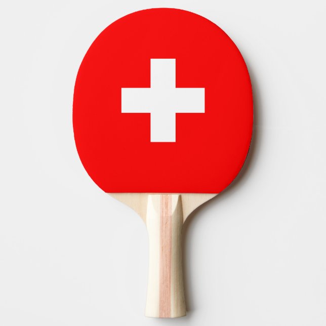 Pala De Ping Pong Bandera de Suiza (Anverso)