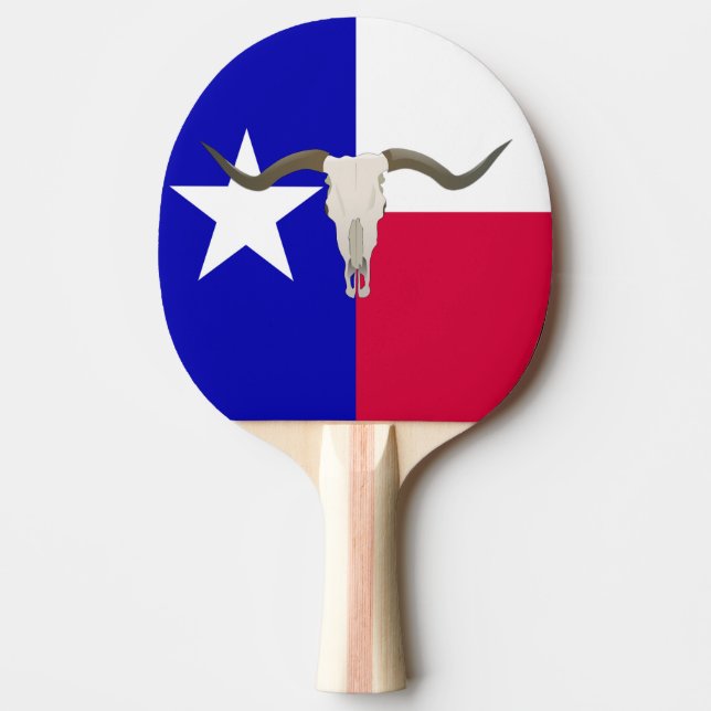 Pala De Ping Pong Bandera de Texas (Anverso)