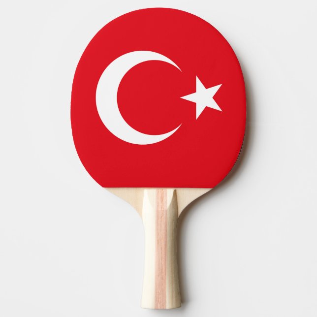 Pala De Ping Pong Bandera de Turquía (Anverso)