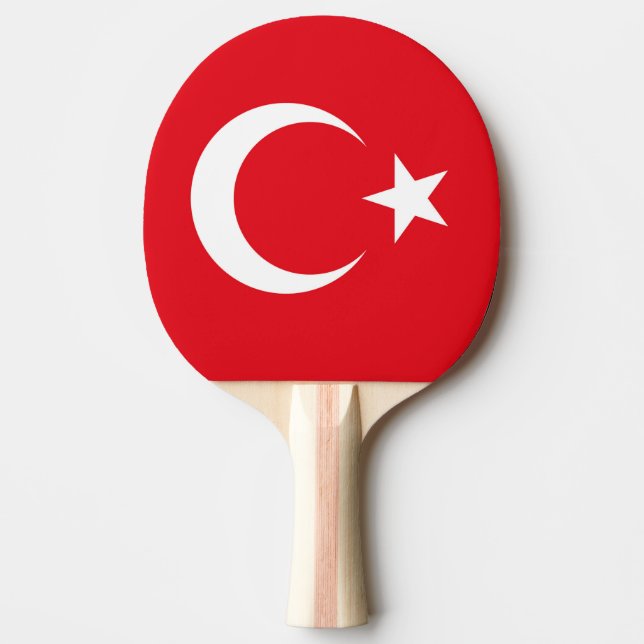 Pala De Ping Pong Bandera de Turquía (Anverso)